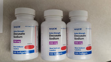 Major Docusate Sodium 250 mg Softgels Stool Softener 100ct -3 Pack -Exp 01/2027 picture