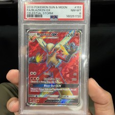 Pokémon TCG Blaziken GX Celestial Storm 153/168 PSA 8 picture