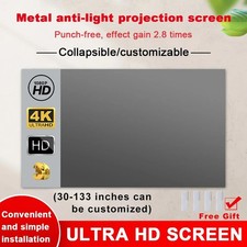 Anti-Light Metal Projector Screen High Brightness 16:9 3D HD 4K Movies Screen picture
