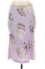 Vintage Betsey Johnson Size Small Lilac Lavender Floral Skirt picture