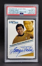 Star Trek TOS 2004 Rittenhouse Quotable George Takei Auto QA3 PSA 8 / 10 picture