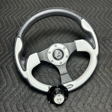 NRG 350mm Pilota Steering Wheel White Quick Release 2.0 Neochrome SRK-200 USED picture