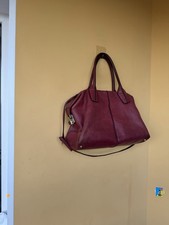 Tod’s D-Bag burgundy leather bowling bag picture
