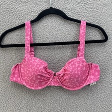Dipping Daisys Swim Bra Women Large Pink Floral Vacation Beach Summer Nylon picture