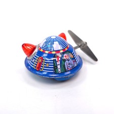 Vintage Windup Tin UFO w/ Key Works picture