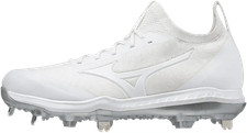 Mizuno Dominant Knit Softball Cleats Women's Size 9.5 320655 White New picture