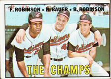1967 Topps - Brooks Robinson, Frank Robinson, Hank Bauer #1  picture