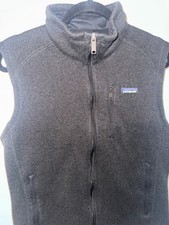 Patagonia Better Sweater Vest Mens Med M Charcoal Heather Gray Fleece Full Zip picture