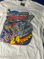 Vintage Chase Authentics Jeff Gordon NASCAR 2000 Silver Streak T-Shirt Size L picture