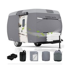 Umbrauto Fiberglass Travel Trailer Cover Fits 11'-13' Trailers, Upgraded 9 La... picture