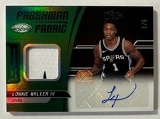 2018-19 Panini Certified Lonnie Walker IV Freshman Fabric Mirror Green Auto 1/5 picture