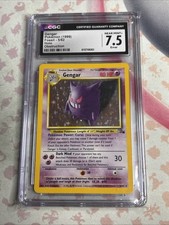One Of One Error Gengar 1999 Fossil 5/62 Holo Pokemon Card Cgc 7.5 picture