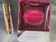 FOREO BEAR MICROCURRENT FUCHSIA PINK NEW DEVICE FACIAL TONING TOOL SERUM SET picture
