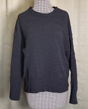 Sanctuary Anthropologie Black Crewneck Chenille Sweater Size M Women’s NWT $79 picture