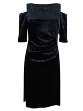 Connected Women's Crushed Velvet Cold-Shoulder Dress picture