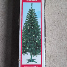 Big Lots 6 ft Pre-Lit Artificial Christmas Tree, 200 Clear Lights, PVC Green picture