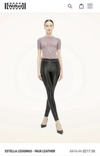 Wolford Estella Faux Leather Leggings Size US 8 picture