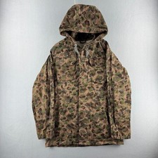 Austrian Army KAZ 57 Pea Dot Camo Jacket 70s 1972 Hooded Cotton Military Large picture