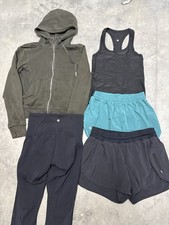 Lululemon Reseller Lot Of 5 Pieces Tanks Tops Shorts Leggings Mixed Sizes Flawed picture
