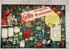 Vintage 1947 Firestone Christmas Ad Appliances Toys Tires Comic Books Ephemera picture