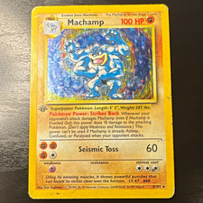 Machamp - 8/102 1st Ed Holo Rare - Deck Exclusive - EN 1999 Vintage holo Pokemon picture