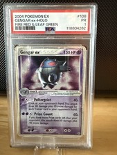 2004 POKEMON EX FIRE RED & LEAF GREEN #108 GENGAR EX-HOLO PSA 1 picture