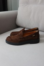 Tod’s Women’s Brown Suede Penny Loafers EU 38 US 8 UK 5 picture