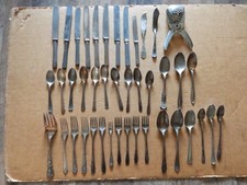 42 Piece Vintage Mixed Flatware Lot-Wm Rogers & Son, 1847 Rogers Bros, Victor S picture