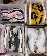 Nike Men’s Multicolor Lace-Up Sneakers Lot Air Max 1/97 & Air Jordan 1/12 picture