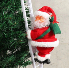 🎅Animated Climbing Santa Claus Decoration Christmas Ornament with Ladder new🎅 picture