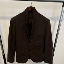 Uniqlo and Lemaire Men’s Dark Green L Wool Blend Blazer 3-Button Pockets picture