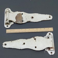 2 ACW Vintage White Metal  Hinges 12 in Pair Salvage Hardware picture