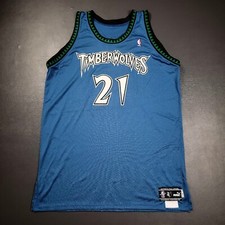 100% Authentic Kevin Garnett 99 00 Puma Timberwolves Game Pro Cut Jersey 52+2