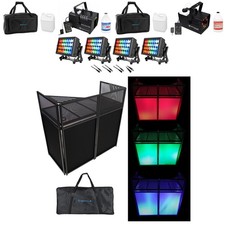 4) American DJ 32 HEX PANEL IP LED DMX Outdoor Effect Lights+Facade+Hazer+Fogger picture