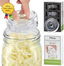 4 Pack Fermentation Glass Weights Easy Grip Handle Wide Mouth Jars picture