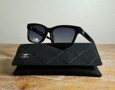 CHANEL 5417 Urban Vintage Square Sunglasses 54mm Black/Gray Lens 100% UV picture
