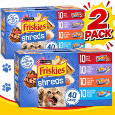 2 PACK - Purina Friskies Shreds Gravy Variety Pack, Wet Cat Food, 5.5 oz Cans 40 picture
