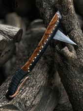 Custom Made SSB Handmade Gun Stock War Club Damascus Steel Sharp Blade picture