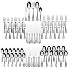 Mikasa Regent Bead 18/10 Stainless Steel 65pc. Flatware Set (Service for Twelve) picture