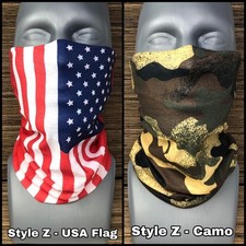 Black Paisley Face Mask Neck Gaiter Motorcycle Balaclava Tube Bandana Bike Mask picture