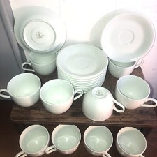 1900C, Antique Haeng Nam Sa Snow Jade Bone China Cups & Saucers Set KOREAN picture