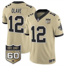 Saints #12 Chris Olave 2026 F.U.S.E 60th Anniversary Patch Jersey All Stitched picture