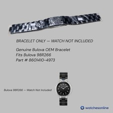 Bulova 98R266 Genuine OEM Black Ceramic Bracelet Band 8601410-4973 NEW picture