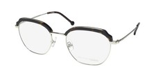 NEW WILLIAM MORRIS LONDON 50121 EYEGLASS FRAME BROWLINE METAL & PLASTIC C1 picture