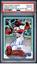 2023 Topps Chrome - Rookie Autographs Jordan Walker #RA-JWA Aqua Wave Refractor picture