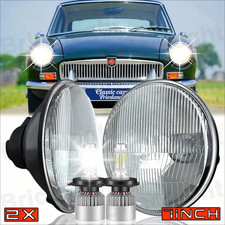DOT Pair Led 7inch Round Headlights Headlamp High/Low Bulbs for MG MGB 1969-1981 picture
