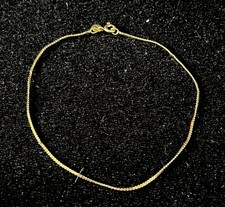 Vintage 9” Italian Gold 1gm 14k   Bracelet Serpentine Link picture