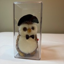 Retired Ty Beanie Baby Smarter the Owl Class of 2002 Graduation with Case NEW picture