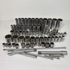 Vintage Craftsman V Series 73pc Socket Lot 12 Point Hex SAE Metric Extensions picture