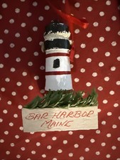 Bar Harbor Maine Lighthouse Christmas Ornament picture